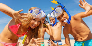 Snorkel Set Junior Snorkel Gear Kids Silicone Scuba Diving Snorkeling Glasses Set Snorkel Equipment for Boys and Girls Age from 4-16 Years Old