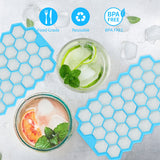 Ice Cube Trays, Easy Release Ice Cube Mould 37 Cubes per Tray for Beverages, Juice