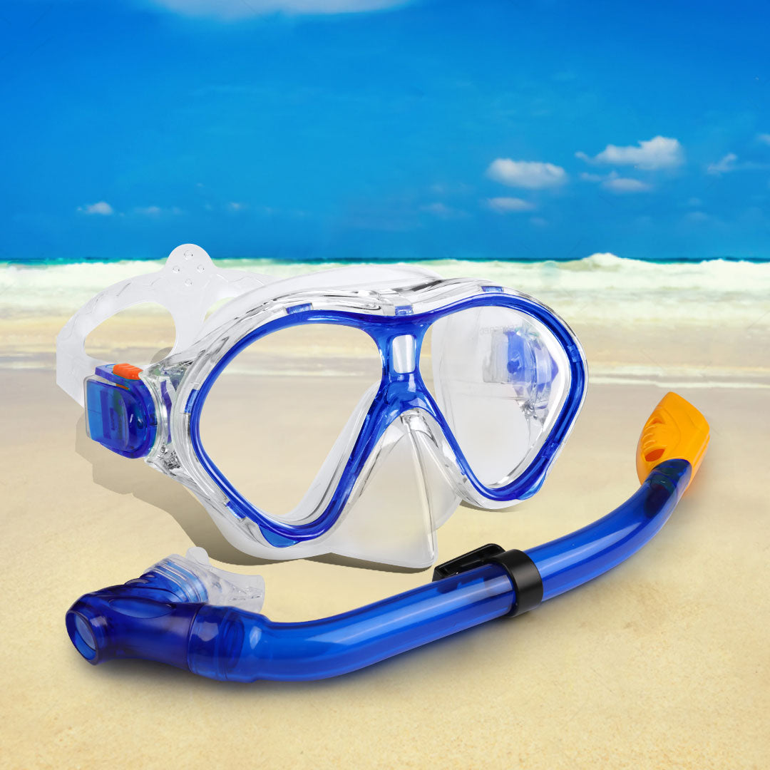 Dorlle Snorkel Set Diving Mask with Anti-Fog Tempered Glass, Anti-Leak Dry  Top Snorkel Mask, Easy Breathing and Adjustable Snorkeling Gear for Adults