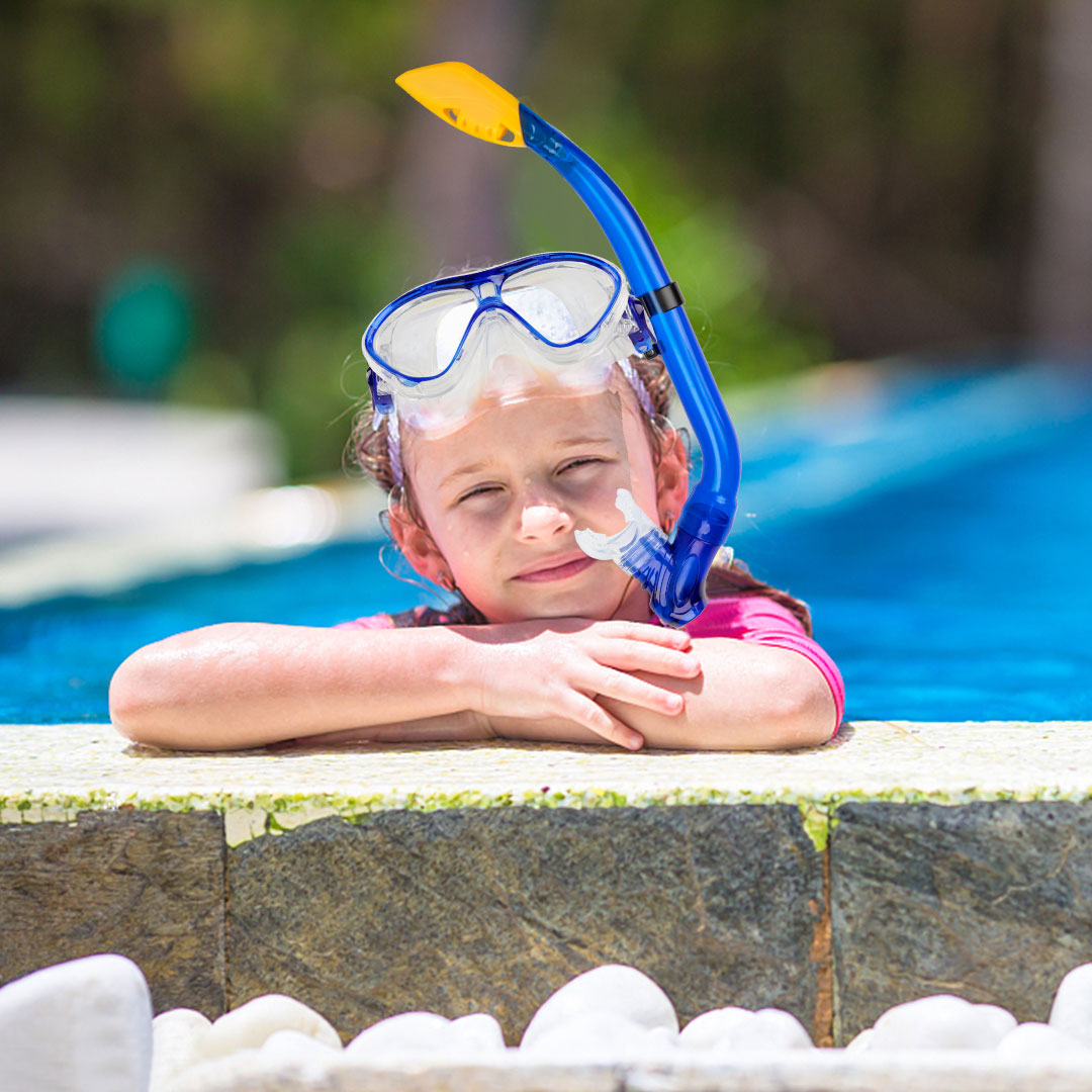 Snorkel and Goggle Set Snorkeling Gear for Kids Children Boys