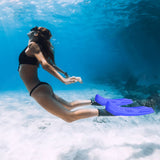 Swim Fins, Swim Training Fins for Snorkeling Swimming Diving, Floating Fins Comfortable Swim Flippers Travel Size with Bag for Adults Men Women Kids