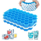 Ice Cube Trays, Easy Release Ice Cube Mould 37 Cubes per Tray for Beverages, Juice